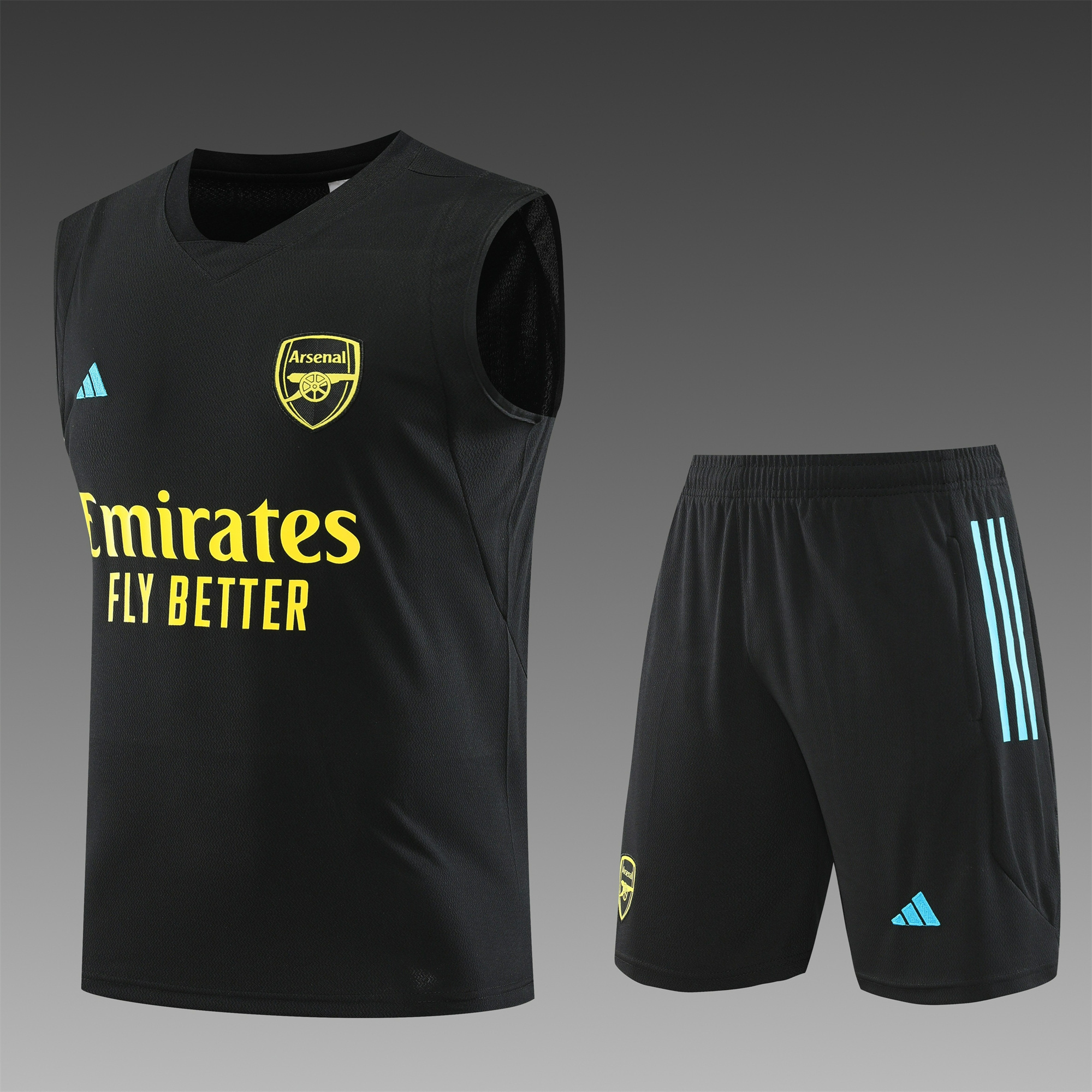 Arsenal 23-24 Player Vest Training Set Black